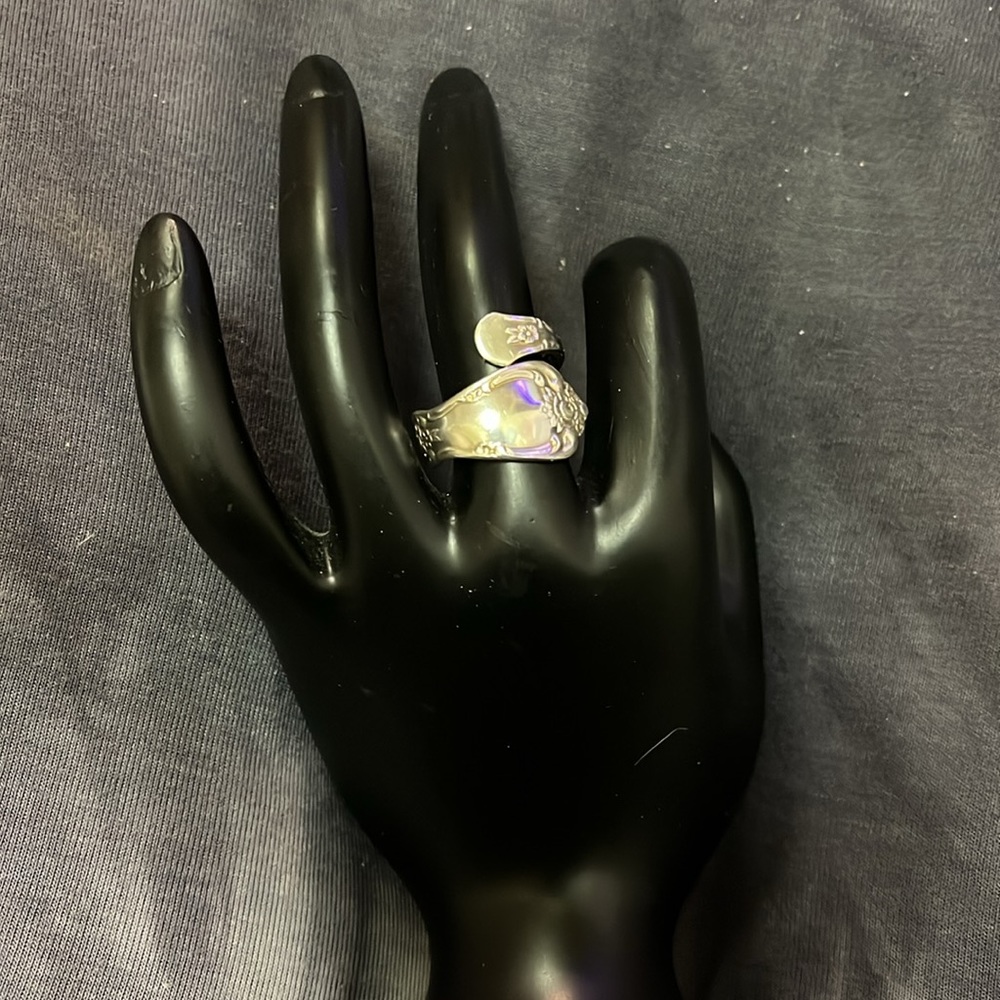 WMA Rogers Oneida LTD Vintage Spoon Ring Flatware Silverware Silver Plated Ring - Picture 6 of 17